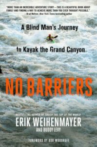 graphic - book cover of "No Barriers" by Erik Weihenmayer