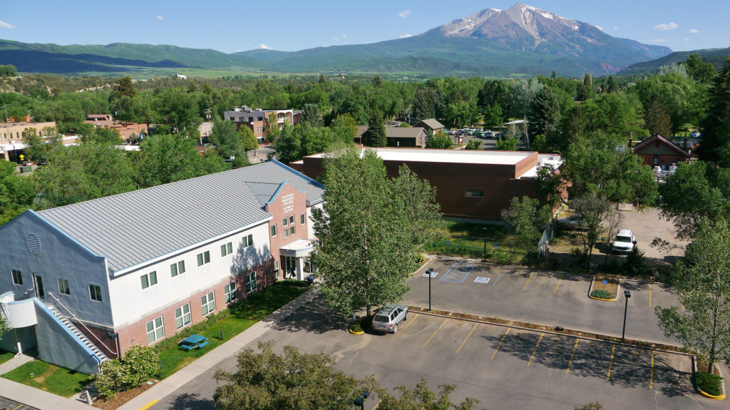 photo - aerial shot of the CMC Carbondale Lappala Center