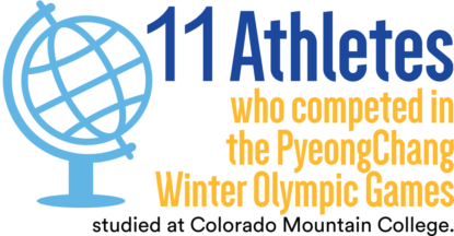 info-graphic: 11 athletes who competed in the Pyeong Chang Winter Olympic Games studied at Colorado Mountain College
