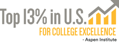 info-graphic: top 13 5 in U.U. for community college excellence according the Aspen Institute