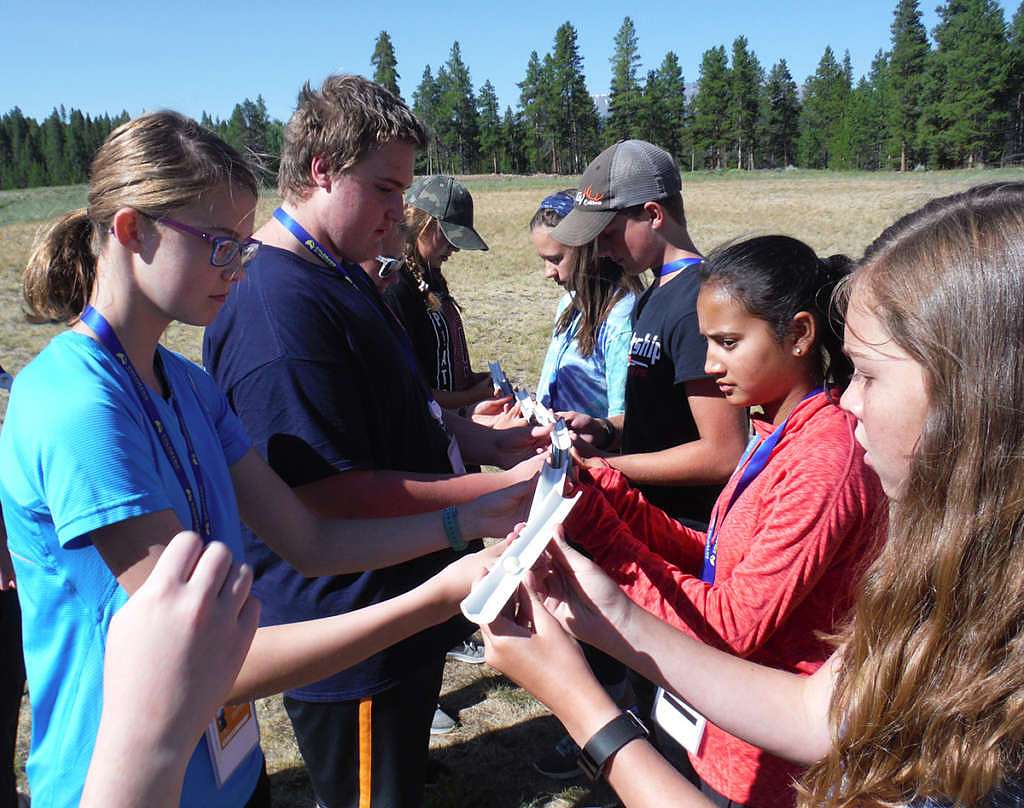 photo: First Ascent students participating in a team building exercise