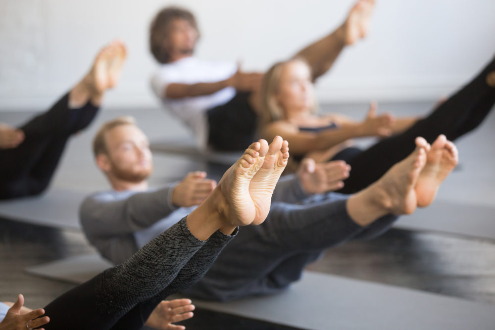 photo of students in a Pilates class