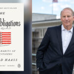 Richard Haass' book The Bill of Obligations and a headshot of Richard Haass